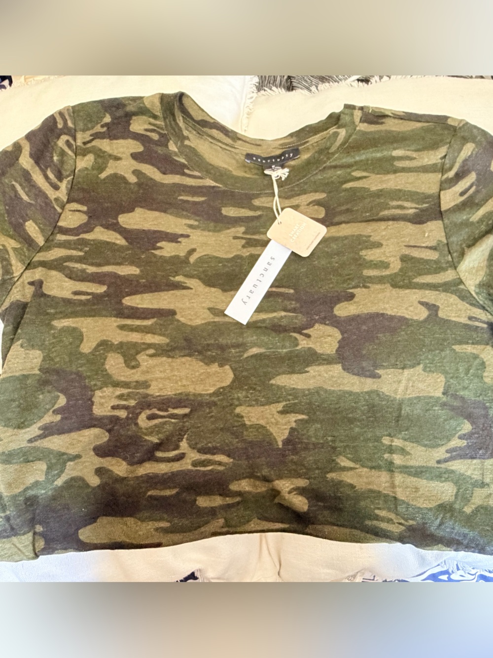 Sanctuary Olive & Khaki Camo Short Sleeve Tee